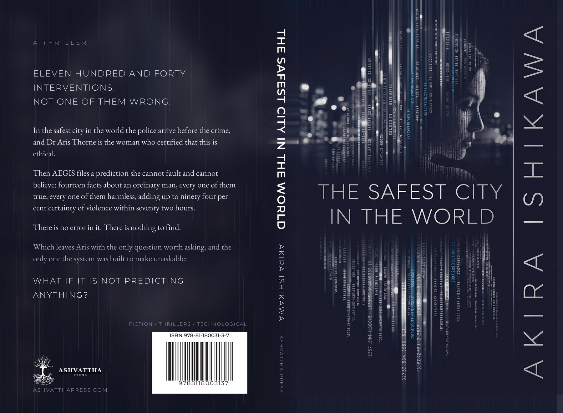 The Safest City in the World full cover jacket, front, spine and back